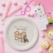 ベビーシャワー水カラーモダンテディベア子供部屋 ペーパープレート (パーティー)