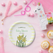 ベビーシャワー水彩ダフォジルイラストレーション ペーパープレート (パーティー)