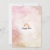 ベビーシャワー水彩ボヘミアンフラワーズ&フェザー 招待状 (裏面)