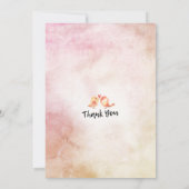 ベビーシャワー水彩ボヘミアンフラワーズ&フェザー 招待状 (裏面)