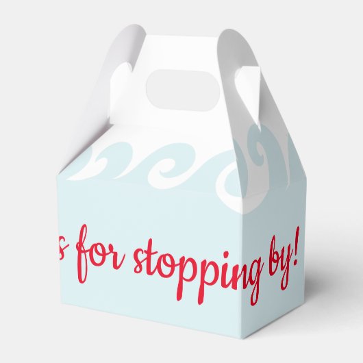 ベビーシャワー水泳鯨切妻用箱 フェイバーボックス (正面サイド)