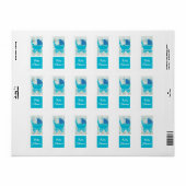 ベビーシャワー水玉模様ベビー台車 ラベル (フルシート)