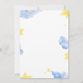 ベビーシャワー水色ブルー招待状 セーブザデート (裏面)