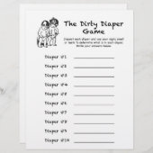 ベビーシャワー汚おむつゲーム (正面/裏面)