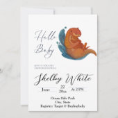 ベビーシャワー海のオッターへの招待 招待状 (正面)