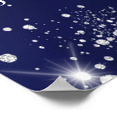 ベビーシャワー海軍の青い白いバルーンへようこそ ポスター (角)