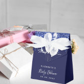 ベビーシャワー海軍の青い白い吹き感謝してい出し フェイバーボックス