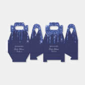 ベビーシャワー海軍ブルーグリッターが乾感謝していく フェイバーボックス (折り畳みなし)