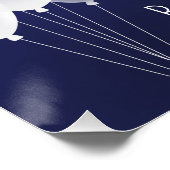 ベビーシャワー海軍ブルーボーイホワイトバルーン ポスター (コーナー)