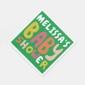 ベビーシャワー溝カラフルカスタム スタンダードランチョンナプキン (角)