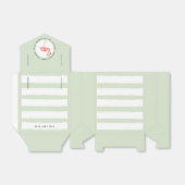 ベビーシャワー熱帯水色フラミンゴありがとう フェイバーボックス (折り畳みなし)