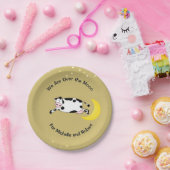 ベビーシャワー牛が月の上に飛び越えた紙プレート ペーパープレート (パーティー)