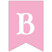 ベビーシャワー牛プリントピンクホワイトブラック バンティングフラッグ (第3の旗)