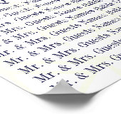 ベビーシャワー特別イベント ゲスト着席表 ポスター (角)