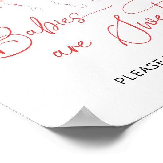 ベビーシャワー甘いポスターベビーシャワー甘い ポスター (角)