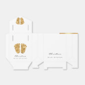 ベビーシャワー甘い足ドリップグリッター金ゴールドホワイト フェイバーボックス (折り畳みなし)