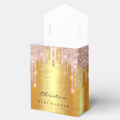 ベビーシャワー甘い足ドリップバラ金ゴールドグリッター フェイバーボックス (オープン)