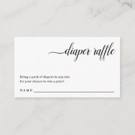 ベビーシャワー用おむつラッフルインサート招待状 エンクロージャーカード