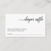 ベビーシャワー用おむつラッフルインサート招待状 エンクロージャーカード (正面)