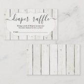 ベビーシャワー用おむつラッフルインサート招待状 エンクロージャーカード (正面/裏面)