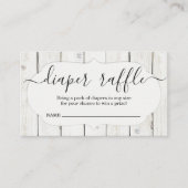 ベビーシャワー用おむつラッフルインサート招待状 エンクロージャーカード (正面)