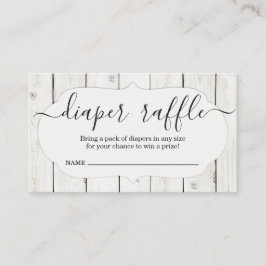 ベビーシャワー用おむつラッフルインサート招待状 エンクロージャーカード