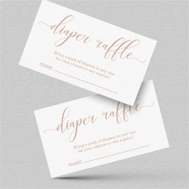 ベビーシャワー用おむつラッフルインサート招待状 エンクロージャーカード