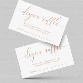 ベビーシャワー用おむつラッフルインサート招待状 エンクロージャーカード