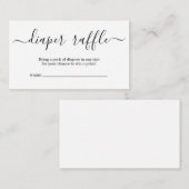 ベビーシャワー用おむつラッフルインサート招待状 エンクロージャーカード (正面/裏面)