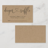 ベビーシャワー用おむつラッフルインサート招待状 エンクロージャーカード (正面/裏面)