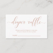 ベビーシャワー用おむつラッフルインサート招待状 エンクロージャーカード (正面)