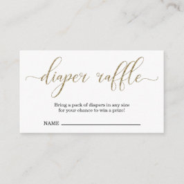 ベビーシャワー用おむつラッフルインサート招待状 エンクロージャーカード
