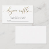 ベビーシャワー用おむつラッフルインサート招待状 エンクロージャーカード (正面/裏面)