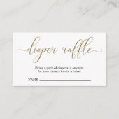 ベビーシャワー用おむつラッフルインサート招待状 エンクロージャーカード (正面)