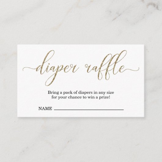 ベビーシャワー用おむつラッフルインサート招待状 エンクロージャーカード (正面)