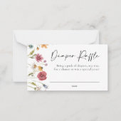 ベビーシャワー用おむつラッフルカードを挿入する ノートカード (正面)