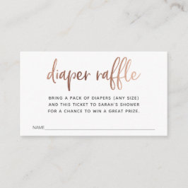 ベビーシャワー用おむつラッフルチケット エンクロージャーカード