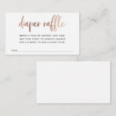 ベビーシャワー用おむつラッフルチケット エンクロージャーカード (正面/裏面)