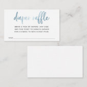 ベビーシャワー用おむつラッフルチケット エンクロージャーカード (正面/裏面)