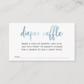 ベビーシャワー用おむつラッフルチケット エンクロージャーカード (正面)