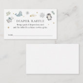 ベビーシャワー用おむつラッフルチケット エンクロージャーカード (正面/裏面)