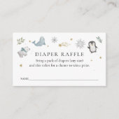 ベビーシャワー用おむつラッフルチケット エンクロージャーカード (正面)