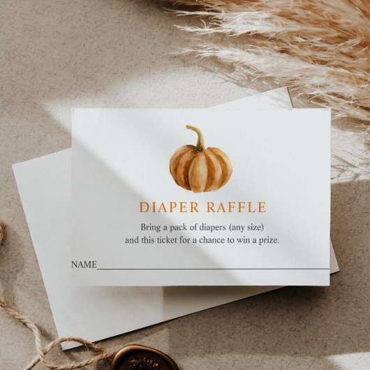 ベビーシャワー用おむつラッフルチケット エンクロージャーカード