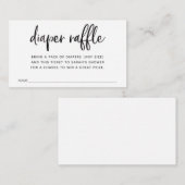 ベビーシャワー用おむつラッフルチケット エンクロージャーカード (正面/裏面)