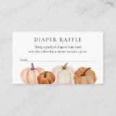 ベビーシャワー用おむつラッフルチケット エンクロージャーカード (正面)