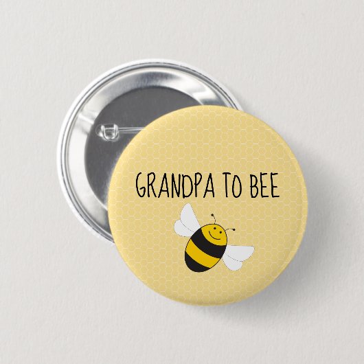 ベビーシャワー用のおじいちゃんボタン 缶バッジ (正面&裏面)