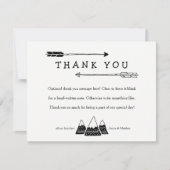 ベビーシャワー用のアドベンチャーをテーマにしたサンキューカード サンキューカード (正面)