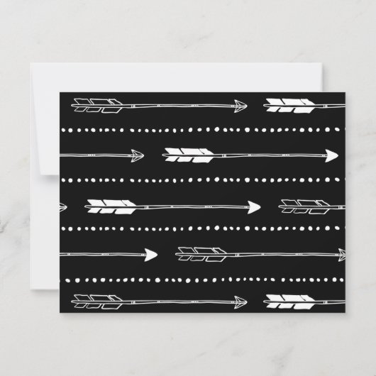 ベビーシャワー用のアドベンチャーをテーマにしたサンキューカード サンキューカード (裏面)