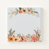 ベビーシャワー用のカスタマイズ可能なゲストブック ノートブック (裏面)