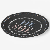 ベビーシャワー用のジェンダーリビール紙プレートパーティー ペーパープレート (アングル)